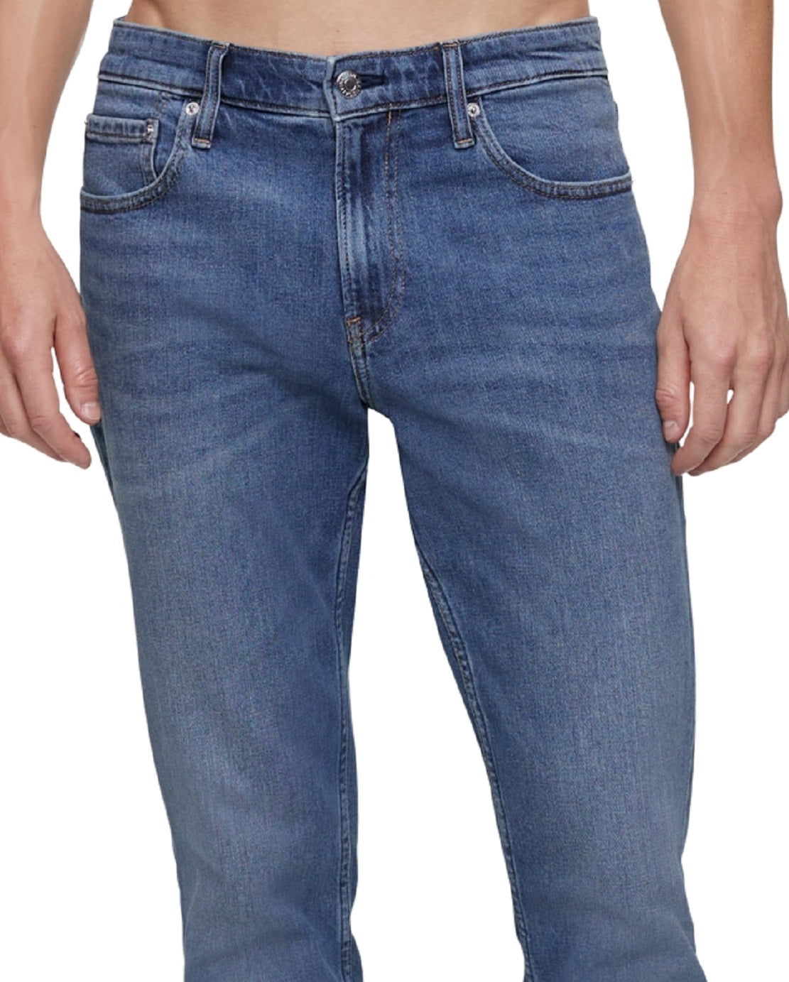 Calça Jeans Masculina Calvin Klein Slim Fit Stretch Azul Tamanho 33X32