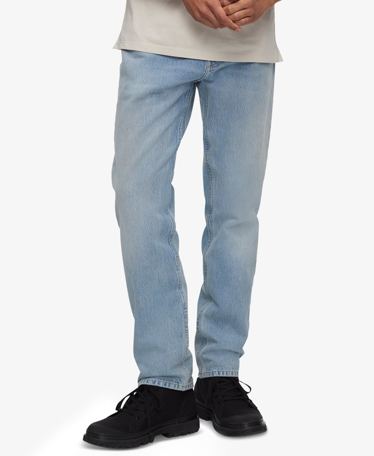 Calça Jeans Masculina Calvin Klein Slim Straight Fit Stretch Azul Tamanho 34X30
