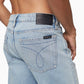 Calça Jeans Masculina Calvin Klein Slim Straight Fit Stretch Azul Tamanho 34X32
