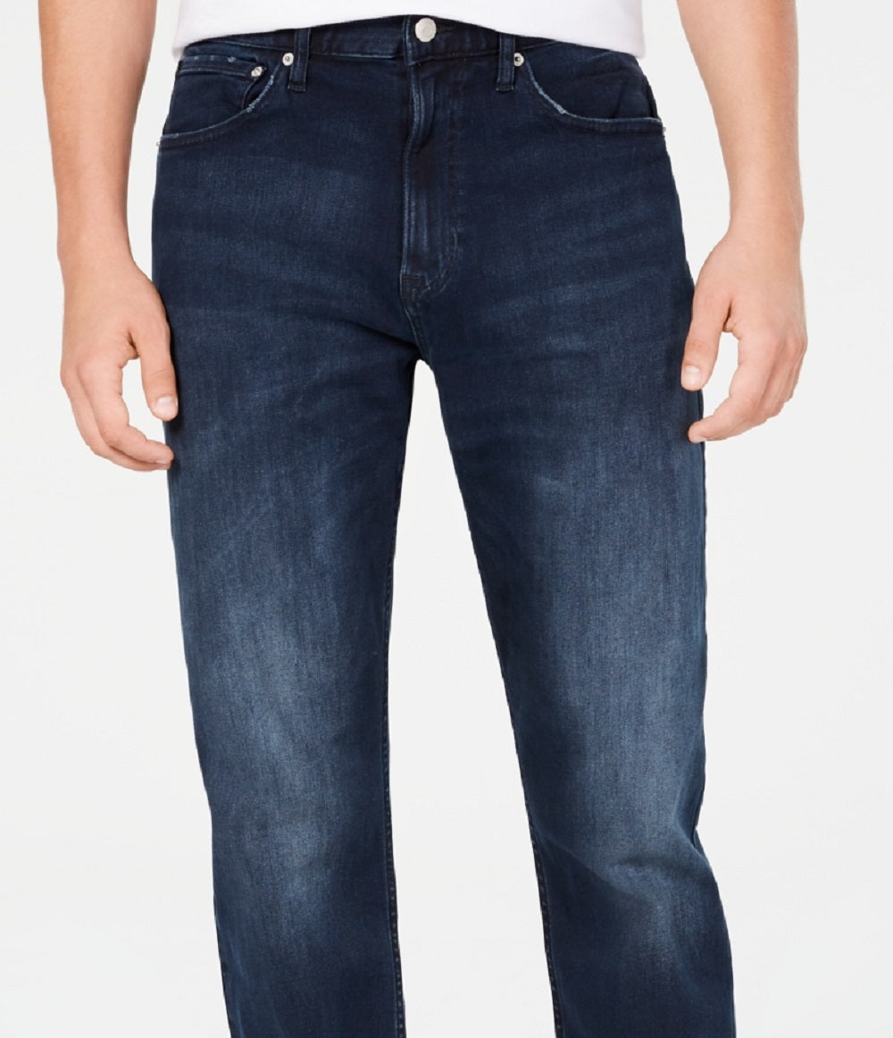 Calça Jeans Stretch Masculina Calvin Klein Straight Fit Azul Tamanho 38X32
