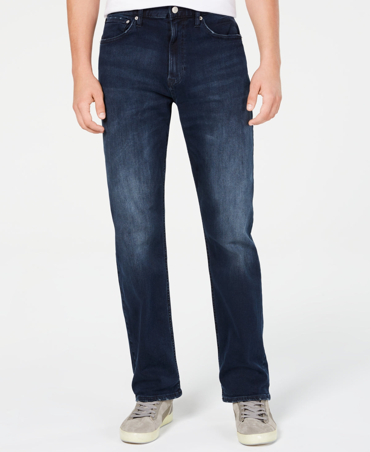 Calça Jeans Stretch Masculina Calvin Klein Straight Fit Azul Tamanho 38X32