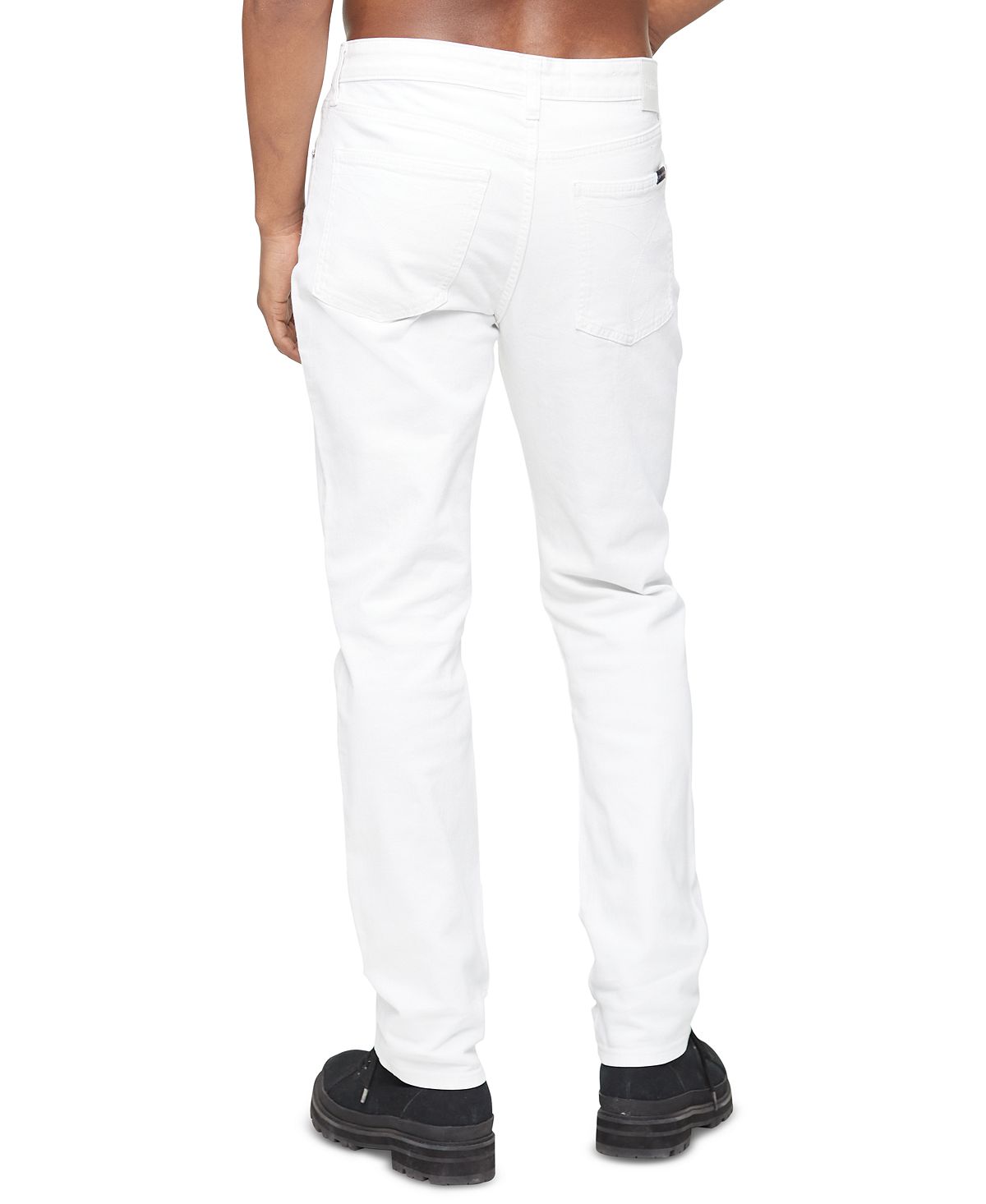 Calça Jeans Calvin Klein Lewis Slim Fit Stretch Masculina Branca Tamanho 38X32