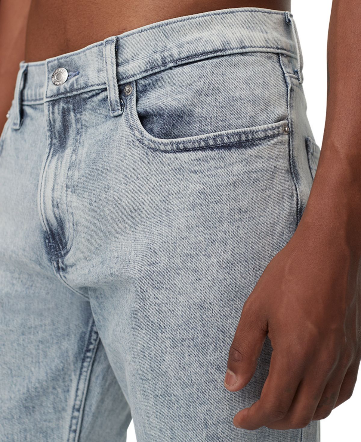 Calça Jeans Calvin Klein Noah Straight Fit Stretch Masculina Azul Tamanho 36X32
