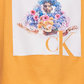 Camiseta Calvin Klein Masculina Relaxed Fit Pride Graphic Crewneck Laranja Tamanho X-S