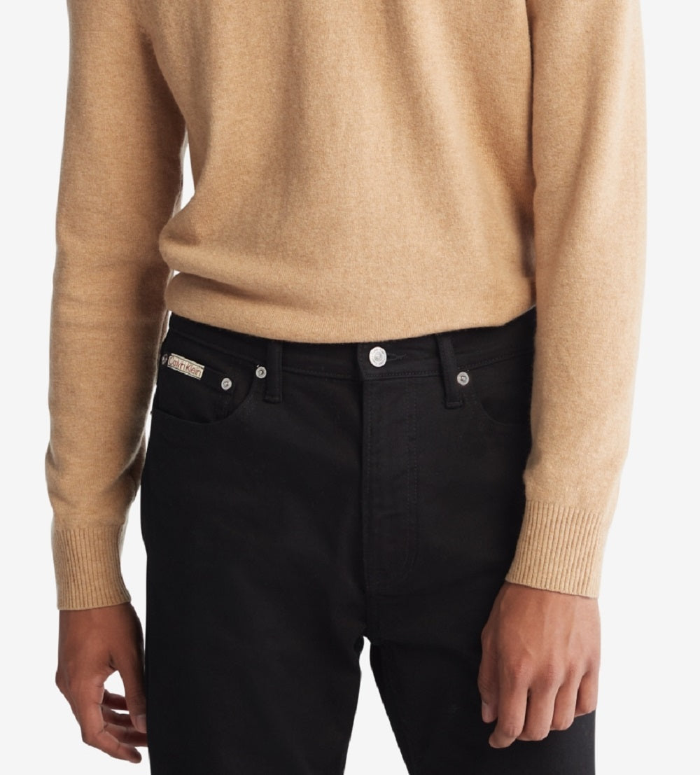 Suéter Calvin Klein Masculino Regular Fit de Lã Merino com Gola Redonda Marrom Tamanho X-G