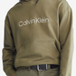 Calvin Klein Masculino Relaxed Fit Standard Logo Terry Hoodie Marrom Tamanho Médio