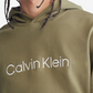 Calvin Klein Masculino Relaxed Fit Standard Logo Terry Hoodie Marrom Tamanho Médio