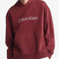 Calvin Klein Masculino Relaxed Fit Standard Logo Terry Hoodie Vermelho Tamanho Médio