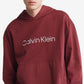 Calvin Klein Masculino Relaxed Fit Standard Logo Terry Hoodie Vermelho Tamanho Médio