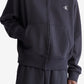 Jaqueta bomber masculina Calvin Klein Relaxed Fit Archive Logo Fleece, preta, tamanho grande