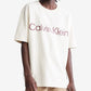 Camiseta Calvin Klein Masculina Relaxed Fit Stencil Logo Vermelha Tamanho XX-G