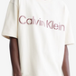 Camiseta Calvin Klein Masculina Relaxed Fit Stencil Logo Vermelha Tamanho XX-G