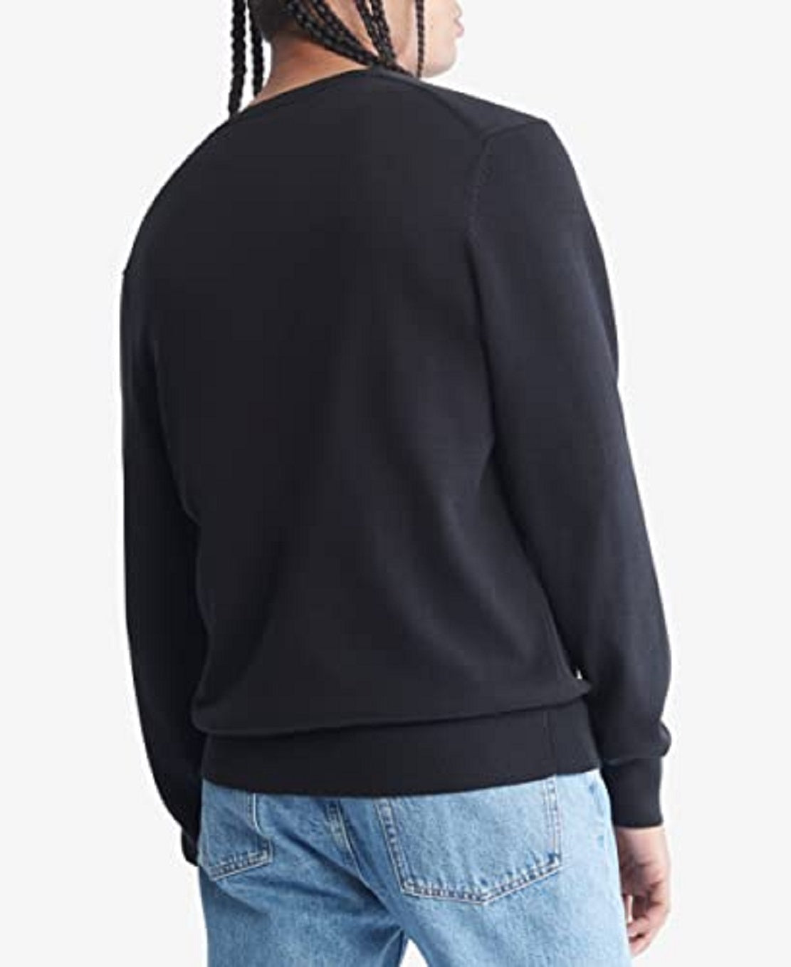 Suéter Calvin Klein Masculino Supima Cotton Crewneck Preto Tamanho Médio