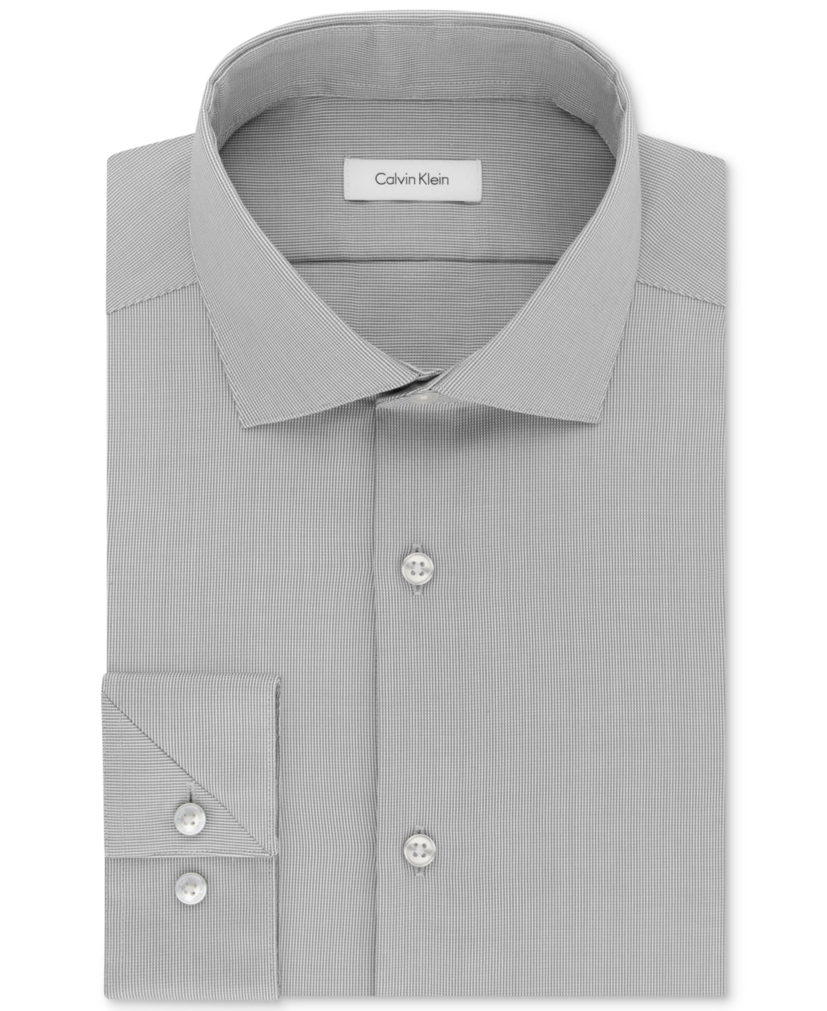 Camisa social Calvin Klein masculina slim fit, elástica, sem passar, cinza, tamanho 15,5 x 34 x 35
