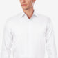 Camisa social masculina Michael Kors Stretch Non Iron Performance Regular Fit Airsoft, branca, tamanho 15x32x33