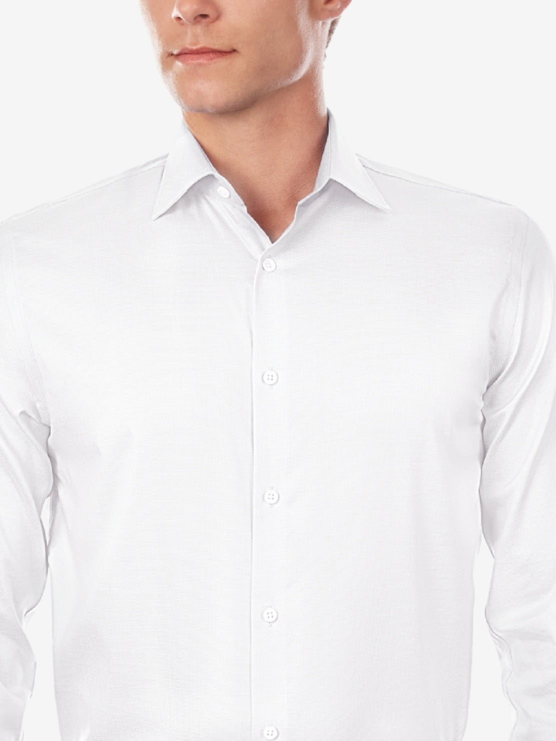 Camisa social masculina Michael Kors Regular Fit Airsoft sem passar a ferro, tamanho 18x34x35, branca