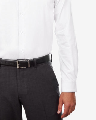 Camisa social masculina Michael Kors Regular Fit Airsoft sem passar a ferro, tamanho 18x34x35, branca