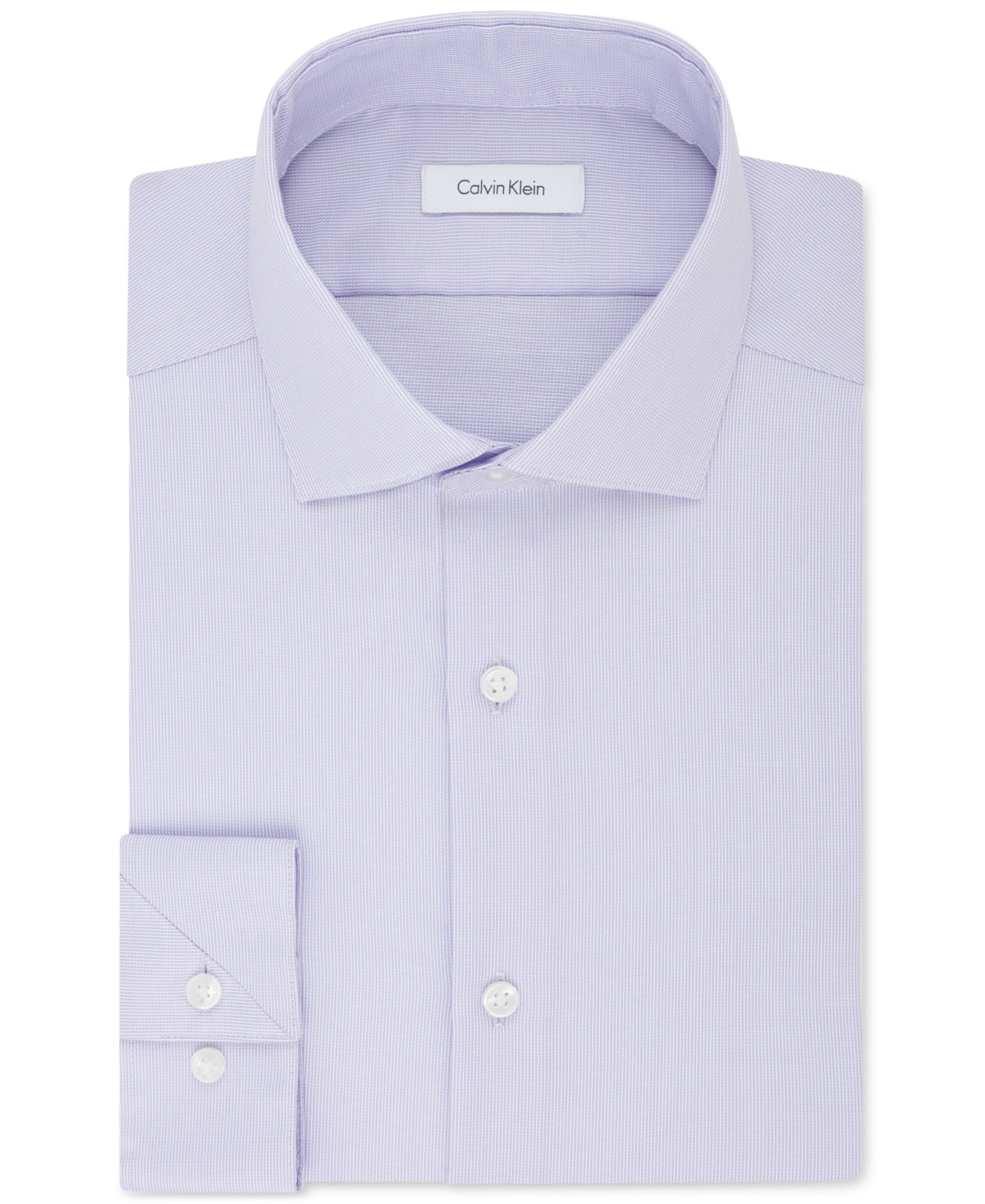 Camisa social Calvin Klein masculina slim fit, elástica, sem passar a ferro, roxa, tamanho 36x37