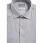 Camisa social masculina Michael Kors Regular Fit Airsoft sem passar a ferro, cinza, tamanho 15x32-33