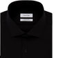 Camisa social masculina Calvin Klein Extra Slim Fit, não precisa passar, preta, tamanho 16x34x35