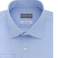 Camisa social masculina Michael Kors Slim Fit Airsoft sem passar a ferro, azul, tamanho 17,5 x 32 x 33