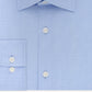 Camisa social masculina Michael Kors Slim Fit Airsoft sem passar a ferro, azul, tamanho 17,5 x 32 x 33
