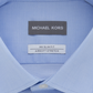 Camisa social masculina Michael Kors Slim Fit Airsoft sem passar a ferro, azul, tamanho 16,5 x 34 x 35