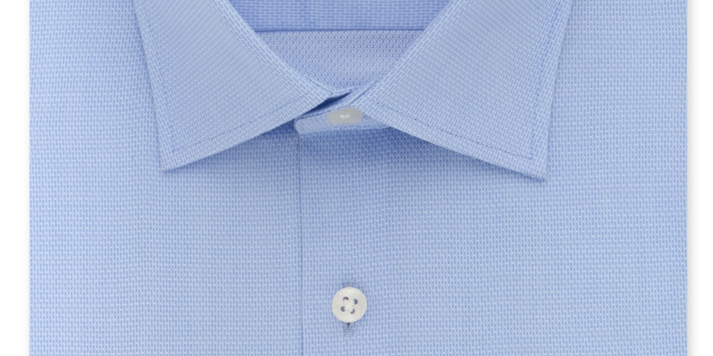 Camisa social masculina Michael Kors Slim Fit Airsoft sem passar a ferro, azul, tamanho 16,5 x 34 x 35