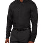 Camisa social masculina Calvin Klein Slim Fit Stretch, preta, tamanho 15,5 x 34 x 35