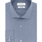 Camisa social masculina Calvin Klein Slim Fit Stretch, sem passar a ferro, azul, tamanho 15,5 x 32 x 33