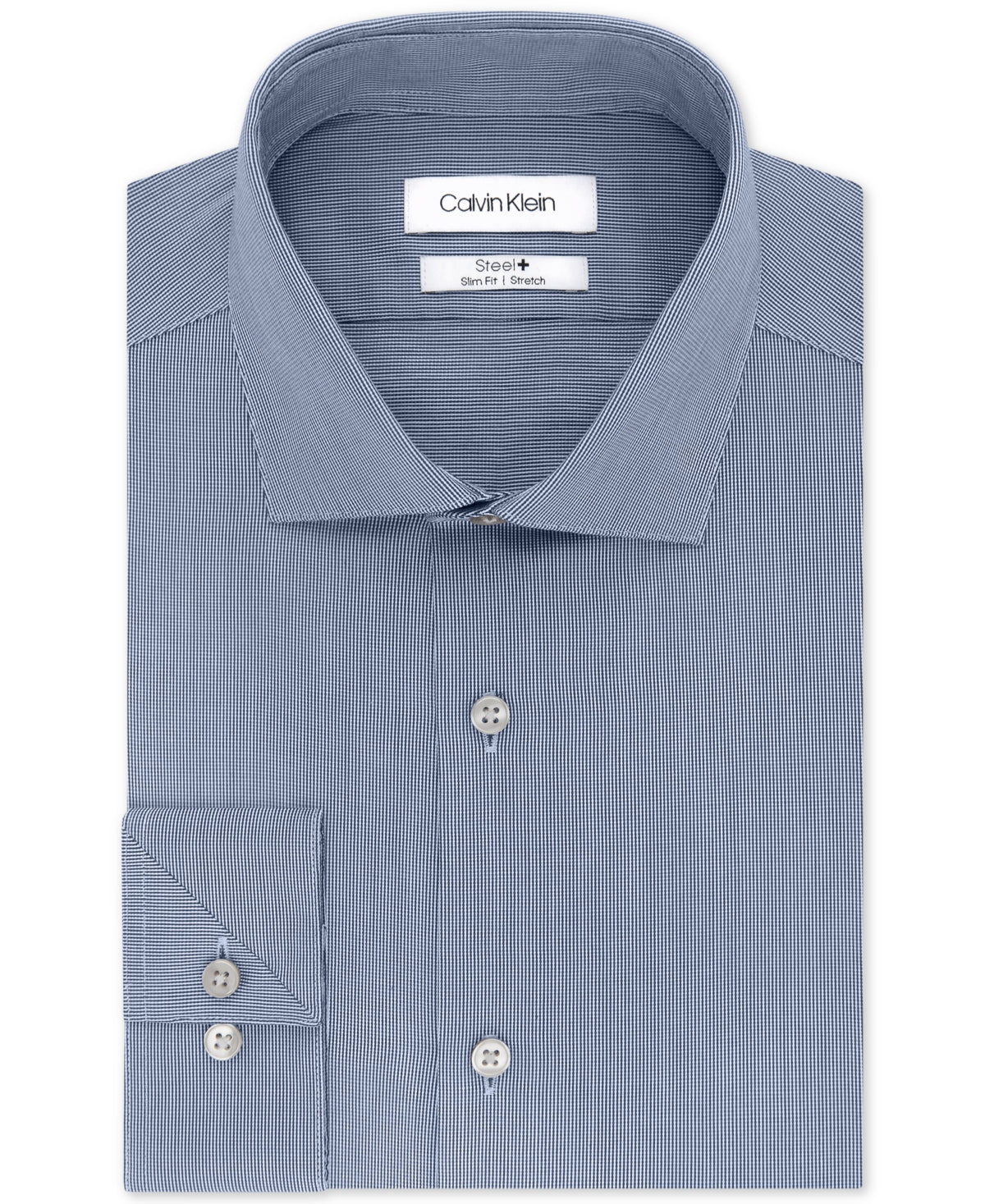 Calvin Klein Masculino STEEL Slim-Fit Não Passar Azul Fumê Tamanho 17x34-35