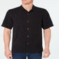 Camisa de seda Tommy Bahama Weekend Tropics masculina, preta, tamanho G