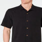 Camisa de seda Tommy Bahama Weekend Tropics masculina, preta, tamanho G