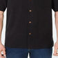 Camisa de seda Tommy Bahama Weekend Tropics masculina, preta, tamanho G