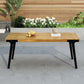 Acacia Wood Patio Dining Table, 69'L Rectangle Outdoor Table