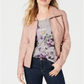 Jaqueta de couro sintético feminina Style &amp; Co, rosa, tamanho XX-G