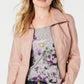 Jaqueta de couro sintético feminina Style &amp; Co, rosa, tamanho XX-G