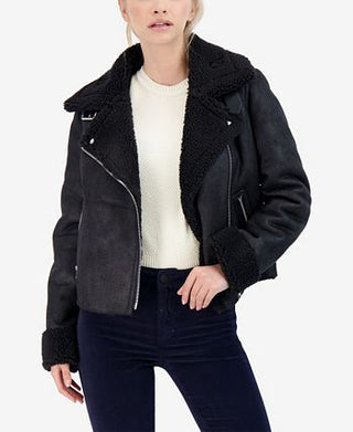 Casaco de pele sintética Sebby Junior's Moto, preto, tamanho grande