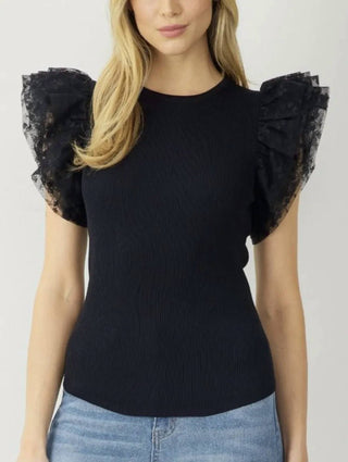 Entro - Lace Ruffle Top
