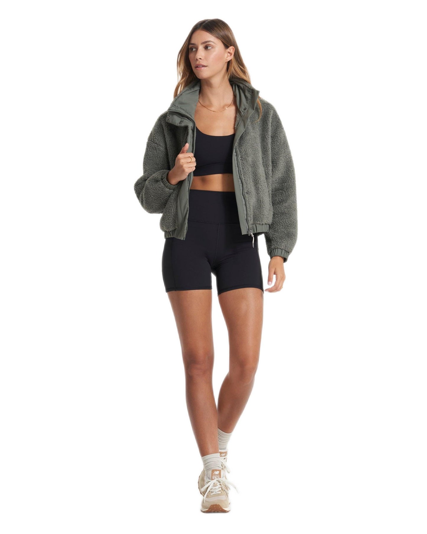 Cozy Sherpa Jacket | Dusty Pine