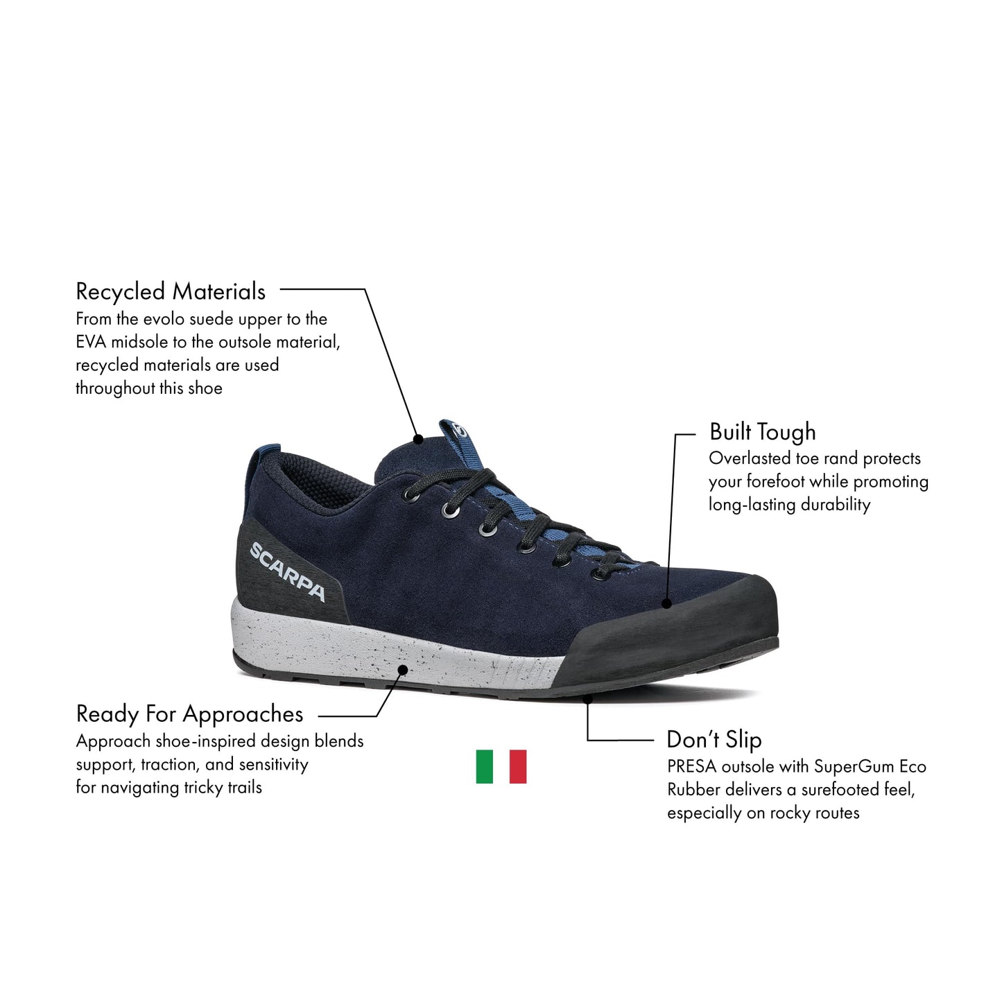 Tênis de caminhada leve masculino Scarpa Spirit Evo - Antracite