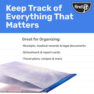 Bloco de notas para pasta de arquivo - Pacote com 12 