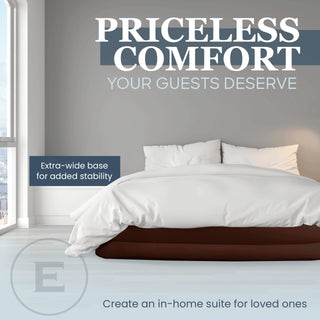 Cama inflável dupla alta para casa, viagens e acampamento 