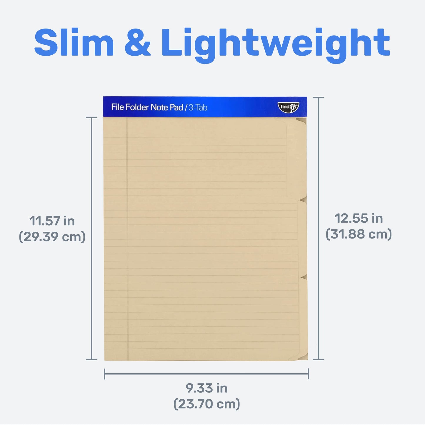 Bloco de notas para pasta de arquivo - Pacote com 12 