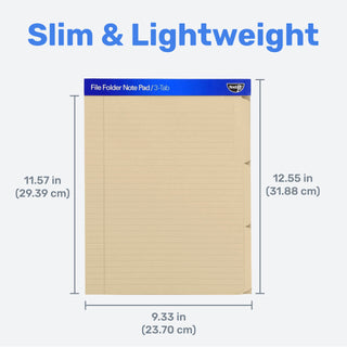 Bloco de notas para pasta de arquivo - Pacote com 12 
