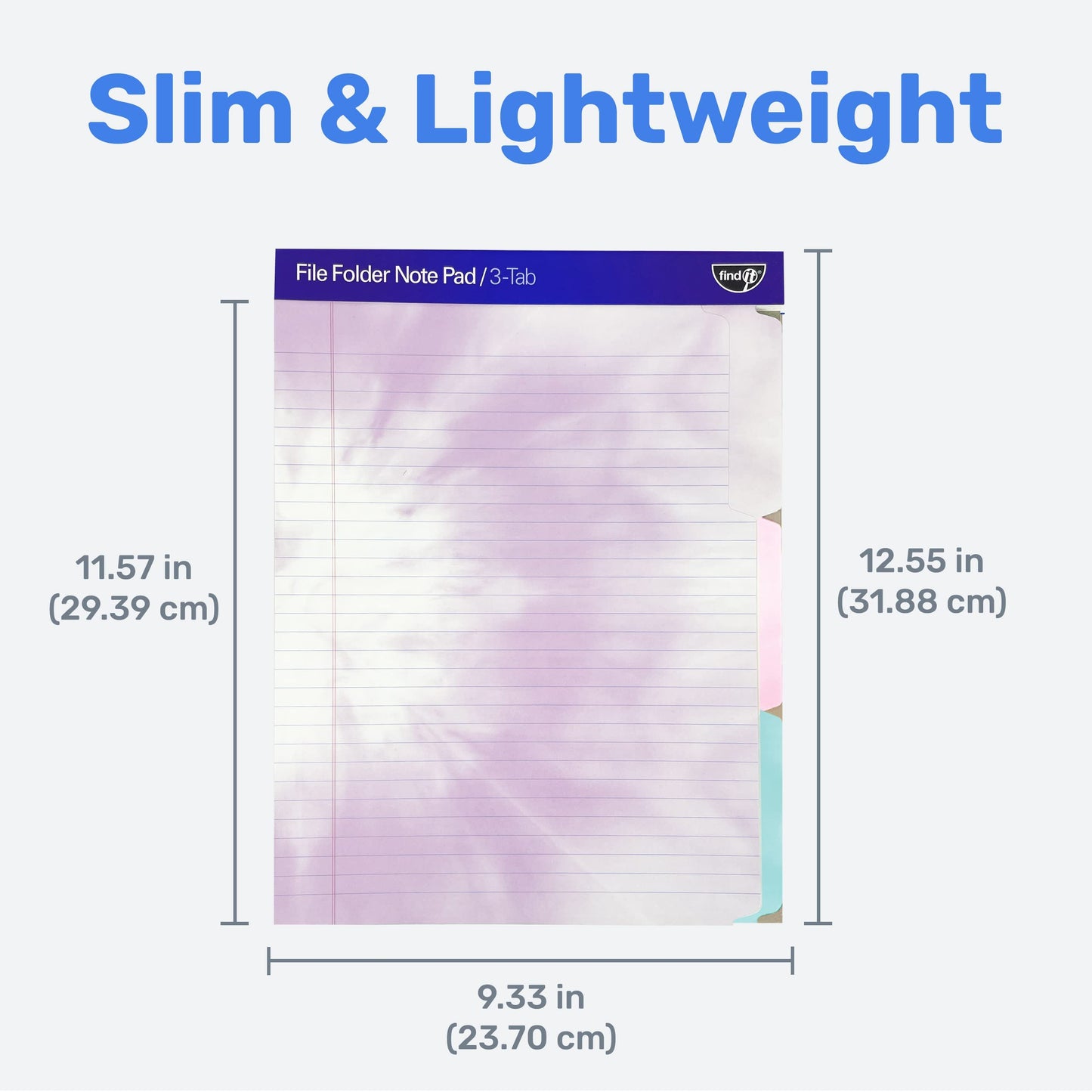 Bloco de notas para pasta de arquivo - Pacote com 12 