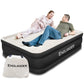 Cama inflável dupla alta para casa, viagens e acampamento 