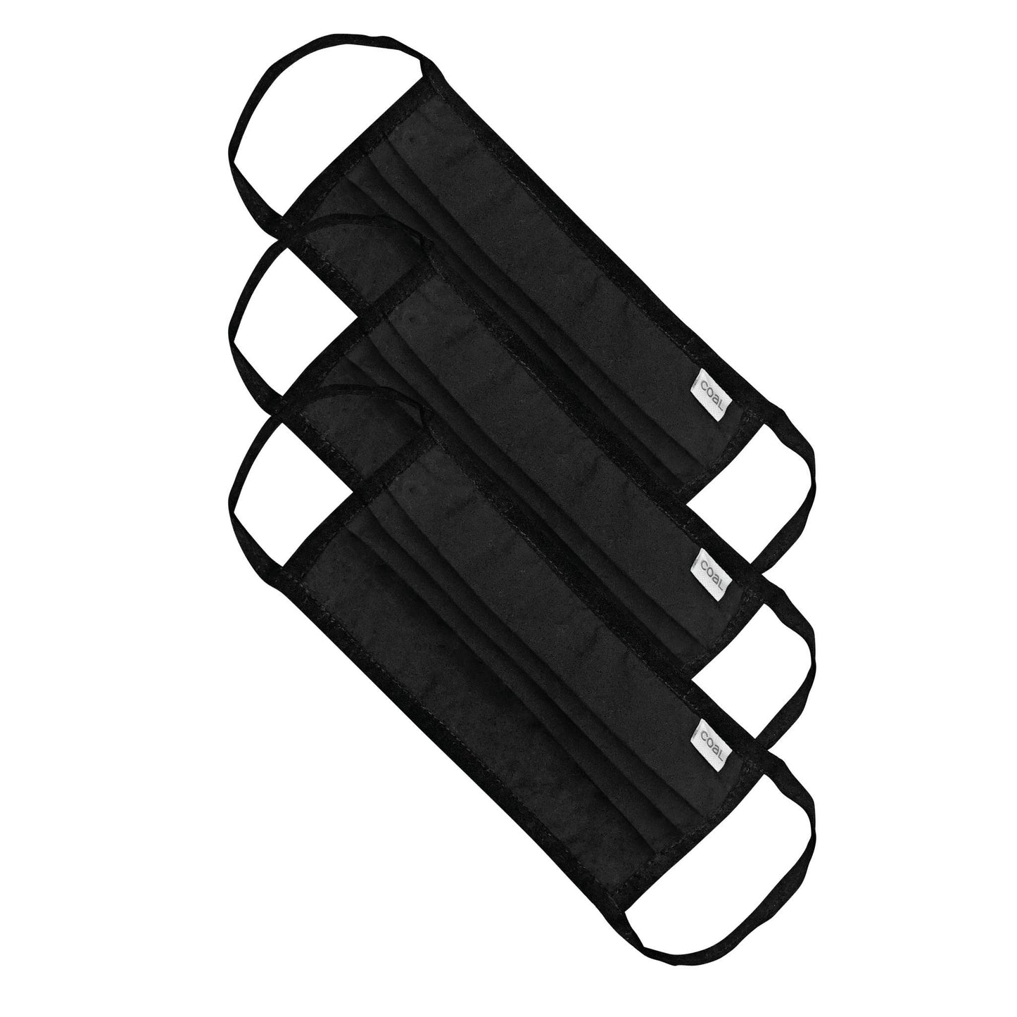 Coal Reusable Black Face Mask - 3 Pack