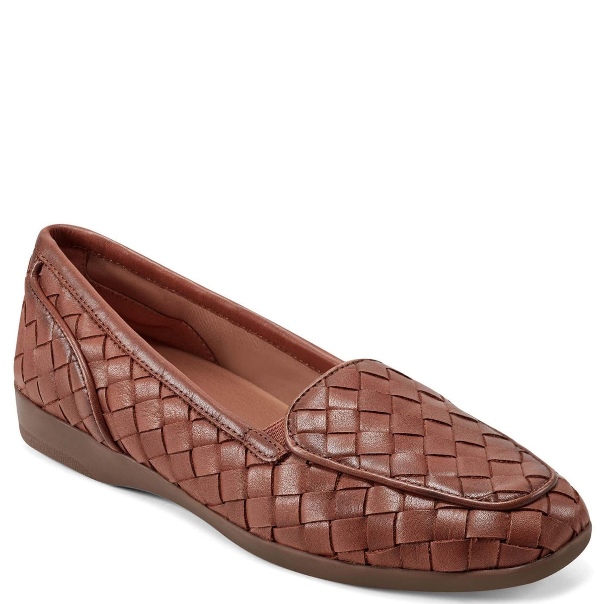 Easy Spirit Devitt Womens Slip On Shoes Medium Brown Woven Size 7 (without box)