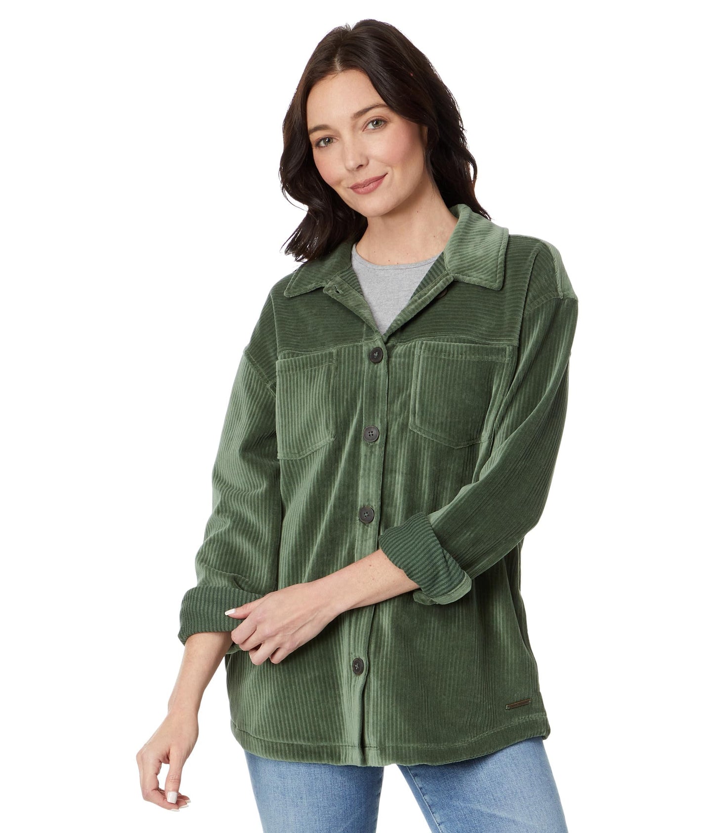 Women's Hudson Stretch Cord Shacket - Cilantro